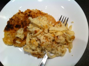 schnitzel and Spaetzle Together